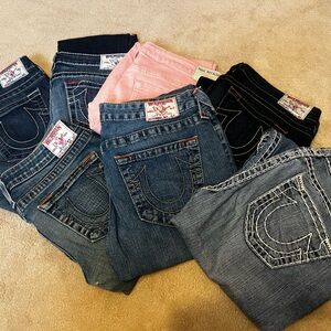 True Religion jeans 7 pairs sizes 30 & 31
